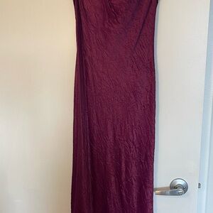 Zara Strapless Deep Red Dress